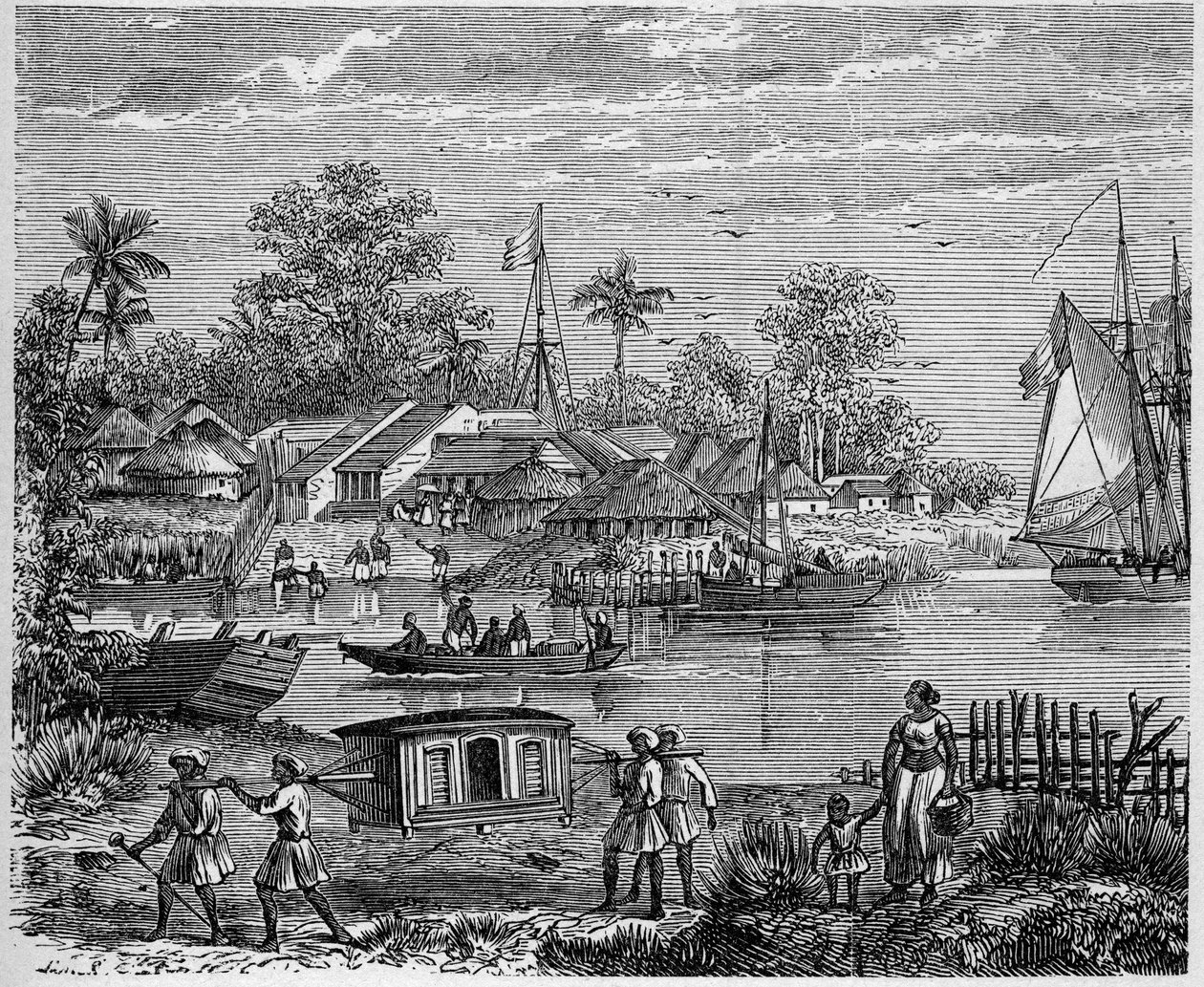 Colonie française en Inde : comptoir de Yanaon, à l