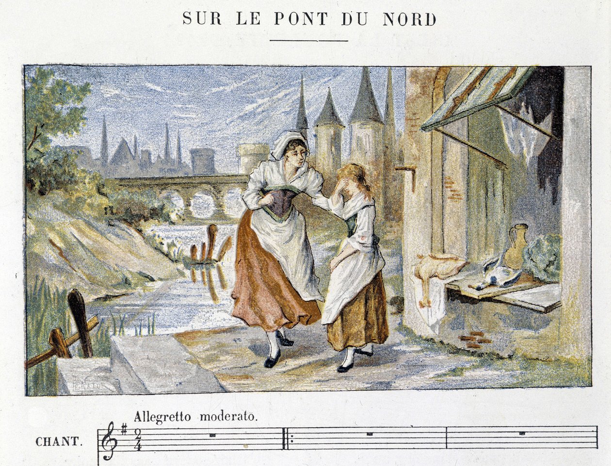 Chanson populaire et traditionnelle française: "Sur le pont du Nord" - French School