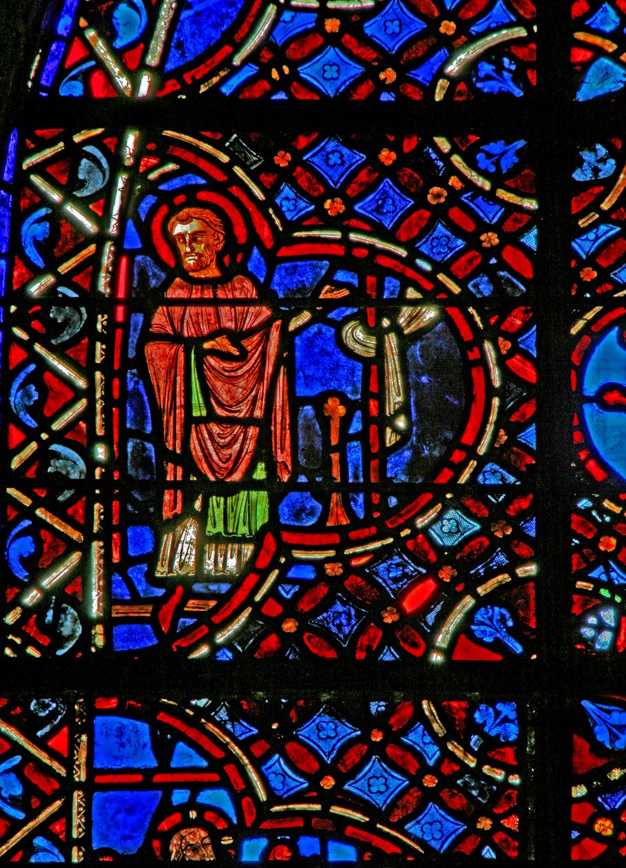De la fenêtre w12, la fenêtre du Bon Samaritain, un Apôtre - French School