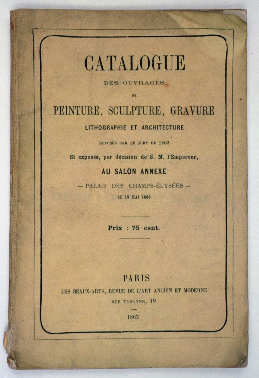 Couverture du catalogue pour le Salon des Refusés, 1863 - French School
