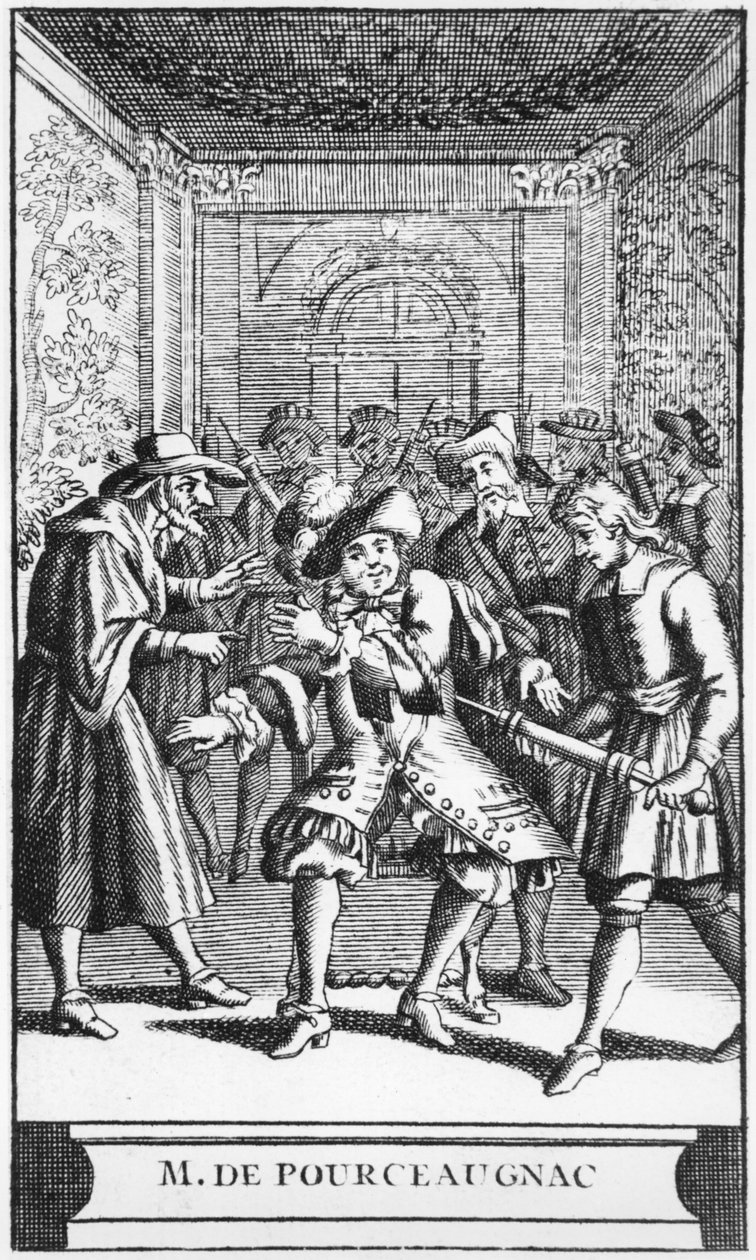 Frontispice de Monsieur de Pourceaugnac par Molière, vers 1669 - French School