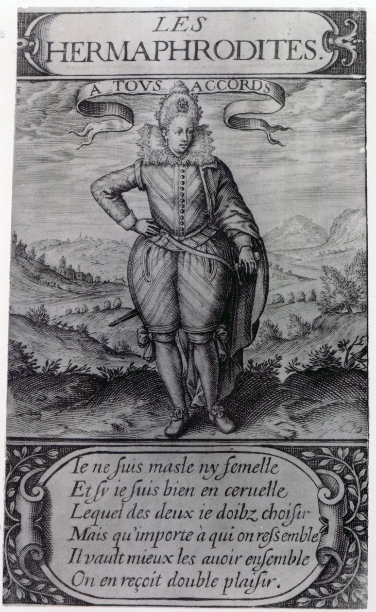 Frontispice de Les Hermaphrodites par Thomas Artus, 1605 - French School