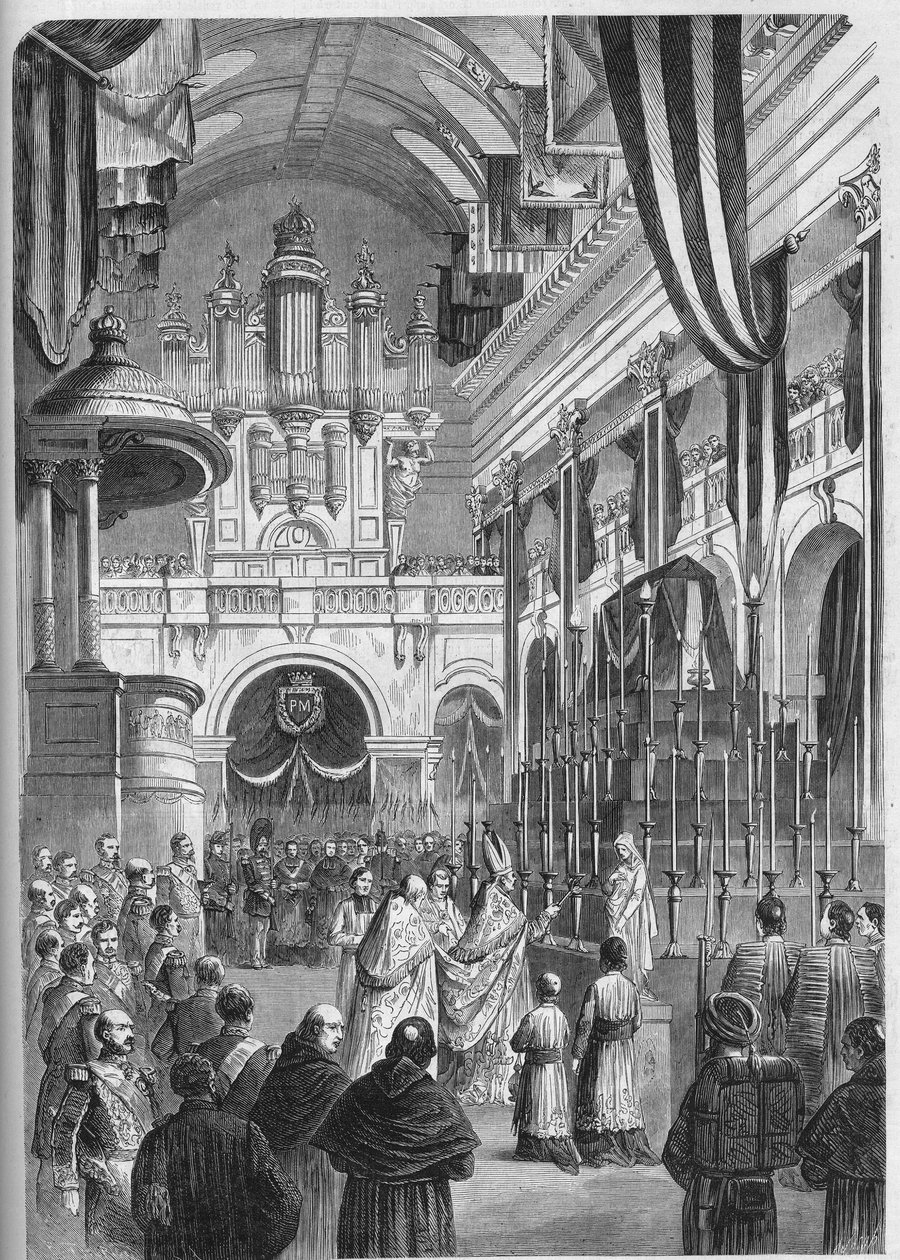 Funérailles du Maréchal Pélissier (1794-1864), Duc de Malakoff : service funèbre célèbre dans l