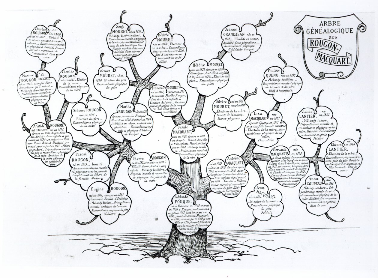Arbre généalogique de la famille Rougon-Macquart - French School