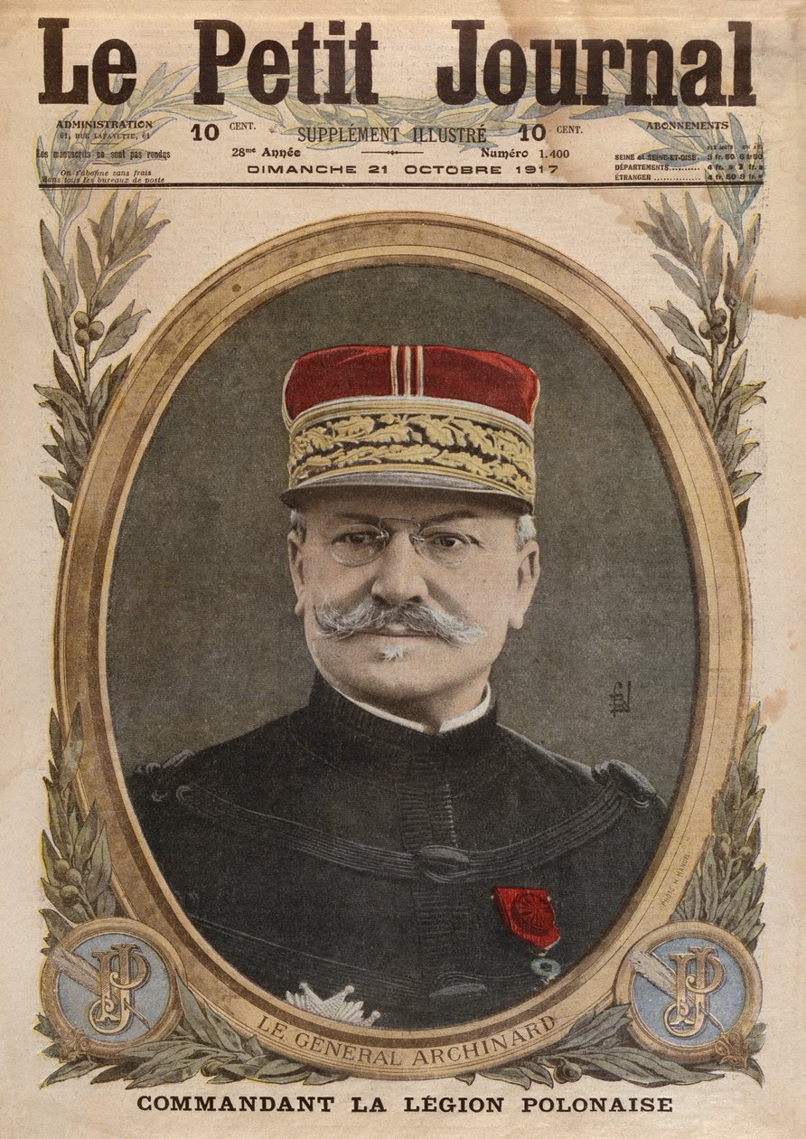 Général Louis Archinard, illustration de couverture du Petit Journal, supplément illustré, 21 octobre 1917 - French School
