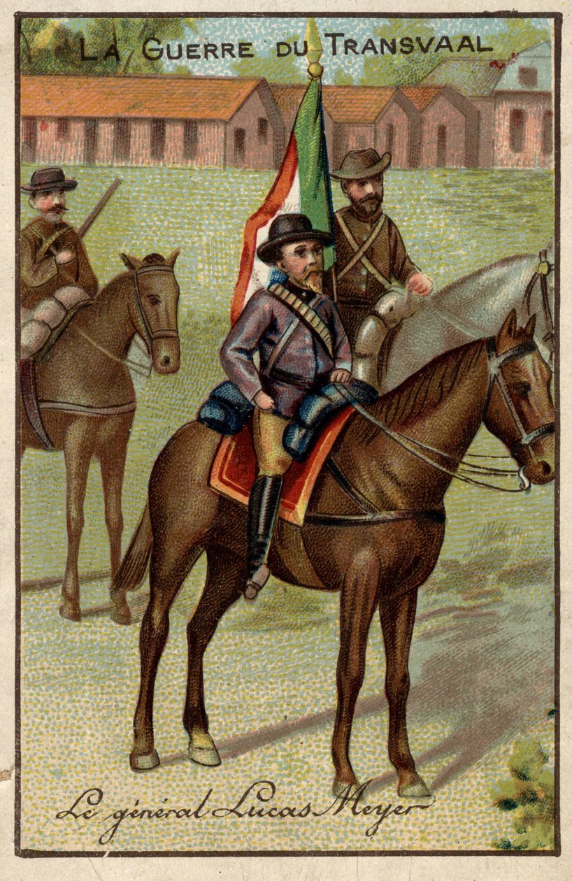 Le général Lucas Meyer pendant la guerre du Transvaal (contre les Boers) - French School