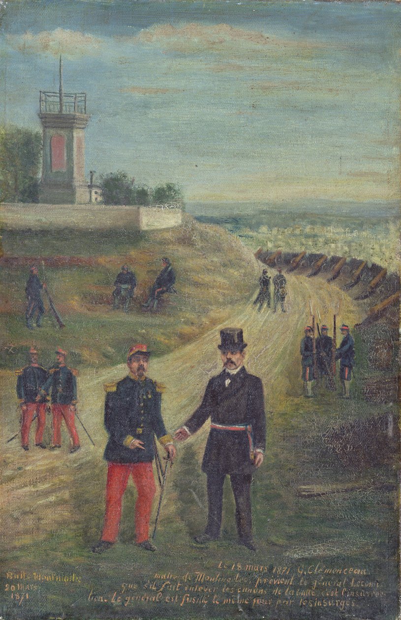 Georges Clemenceau (1841-1929) en tant que maire de Montmartre le 18 mars 1871 - French School