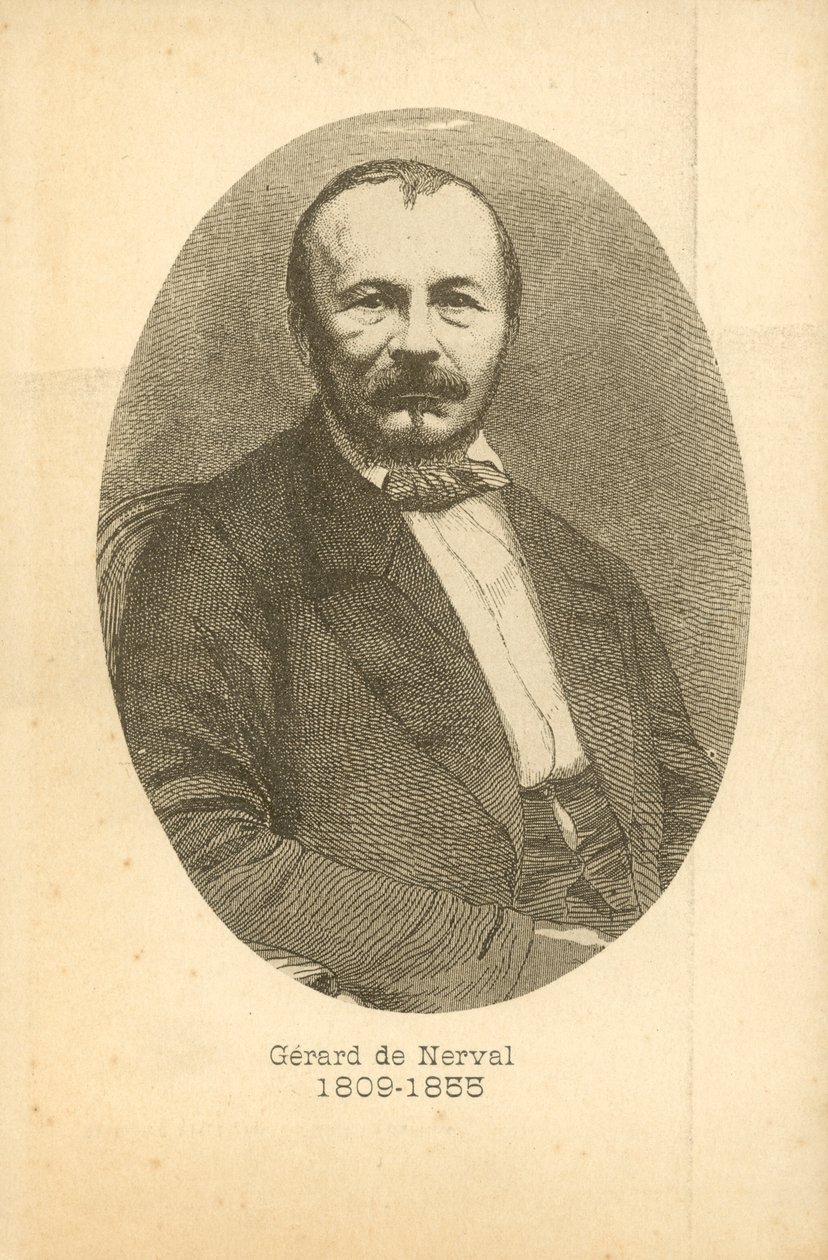 Gérard De Nerval, portrait (gravure) - French School