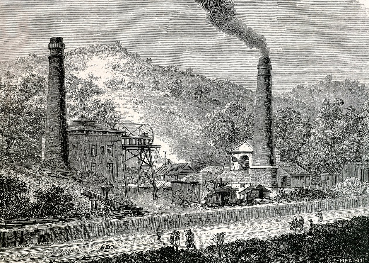 Mine de Glyn-pit près de Pontypool, Angleterre - French School