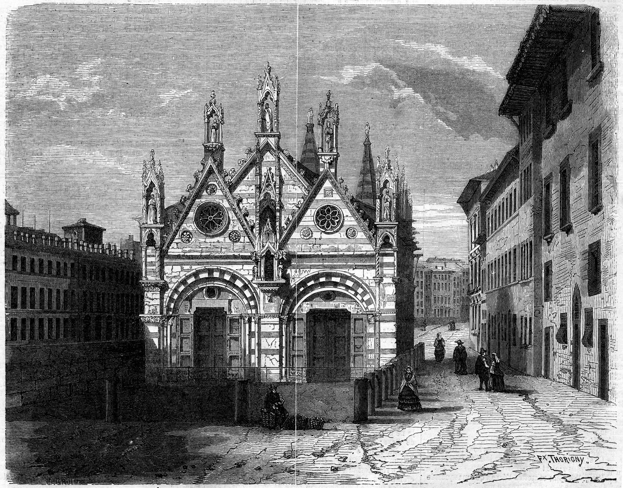 Architecture gothique : vue extérieure de l