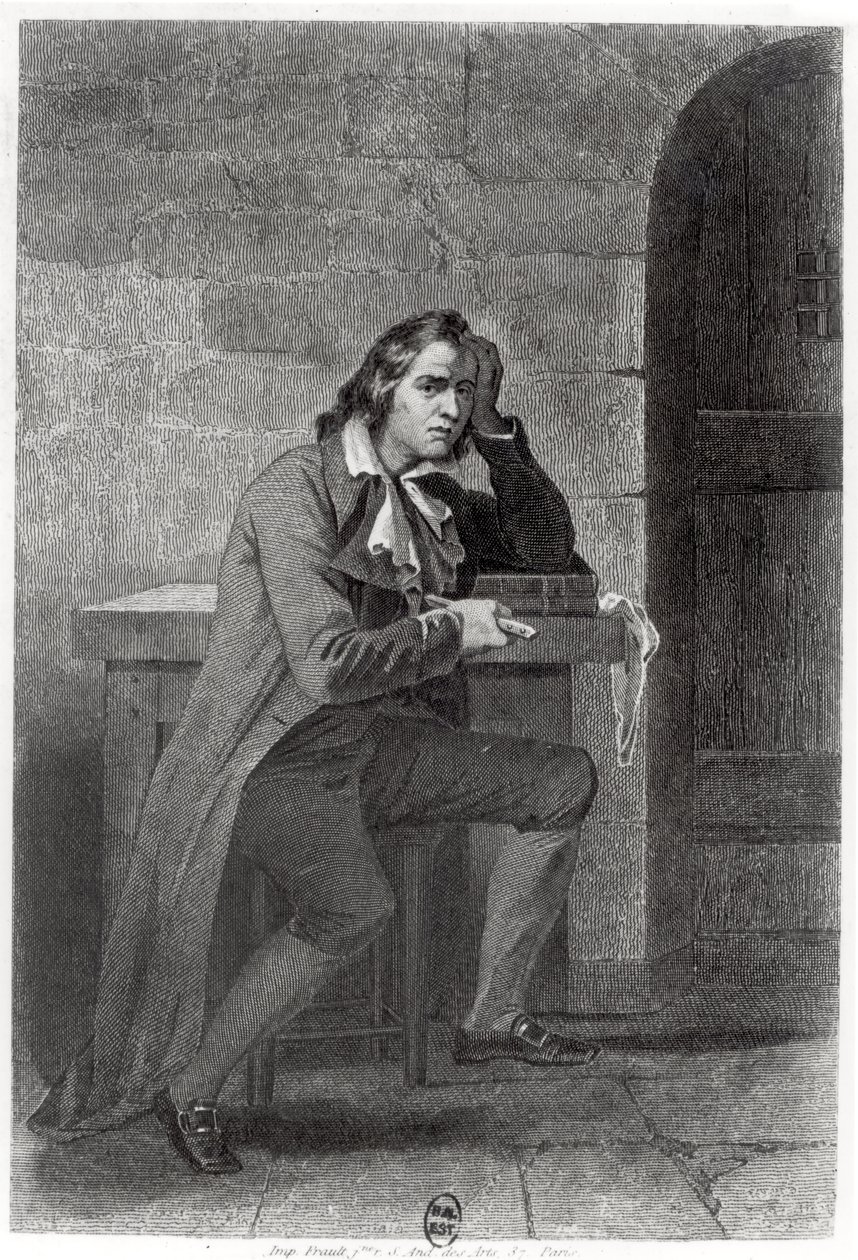 Gracchus Babeuf se poignardant - French School
