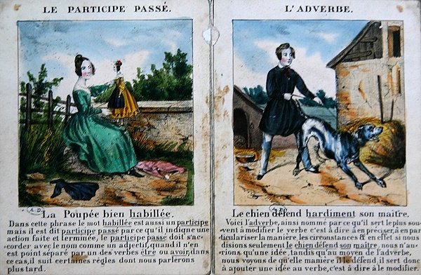 Livre de grammaire pour enfants, vers 1850 - French School