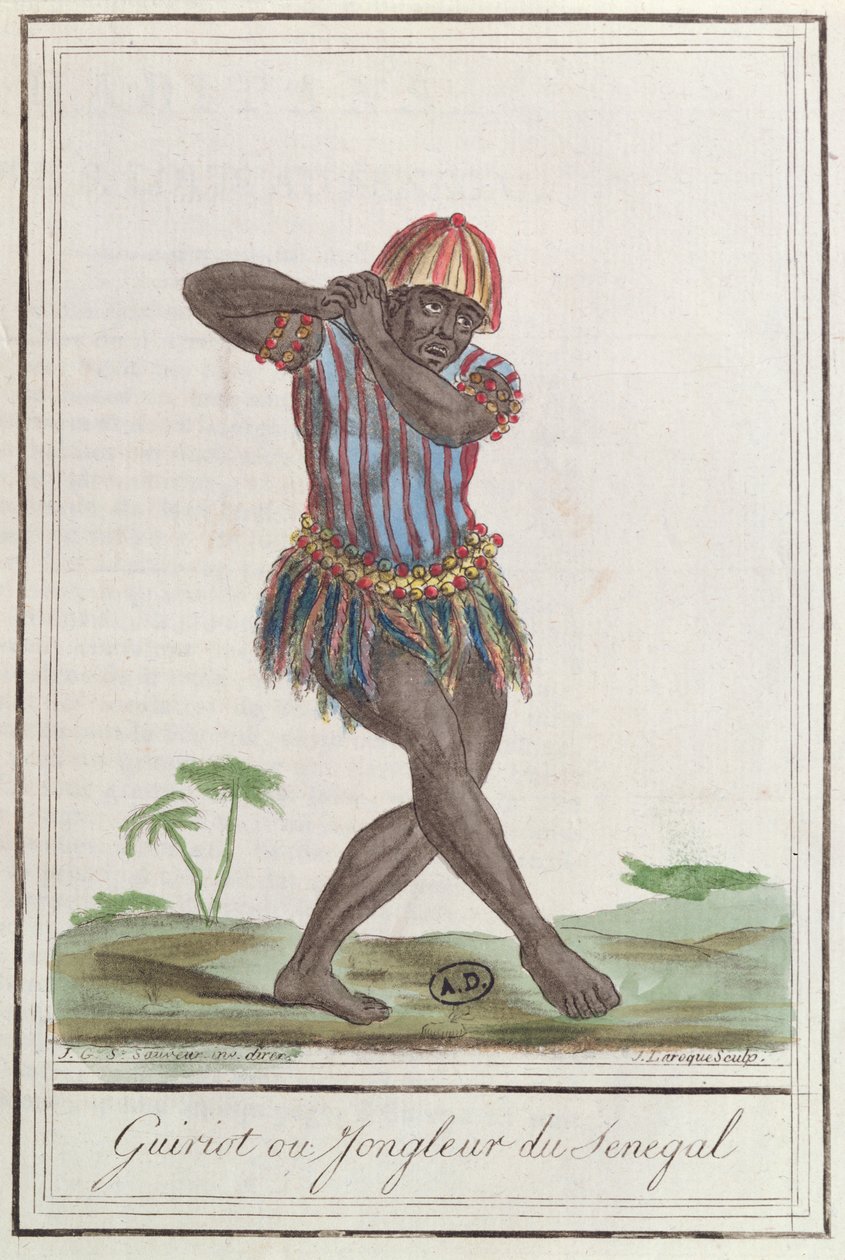 Griot ou ménestrel du Sénégal, 1796 - French School