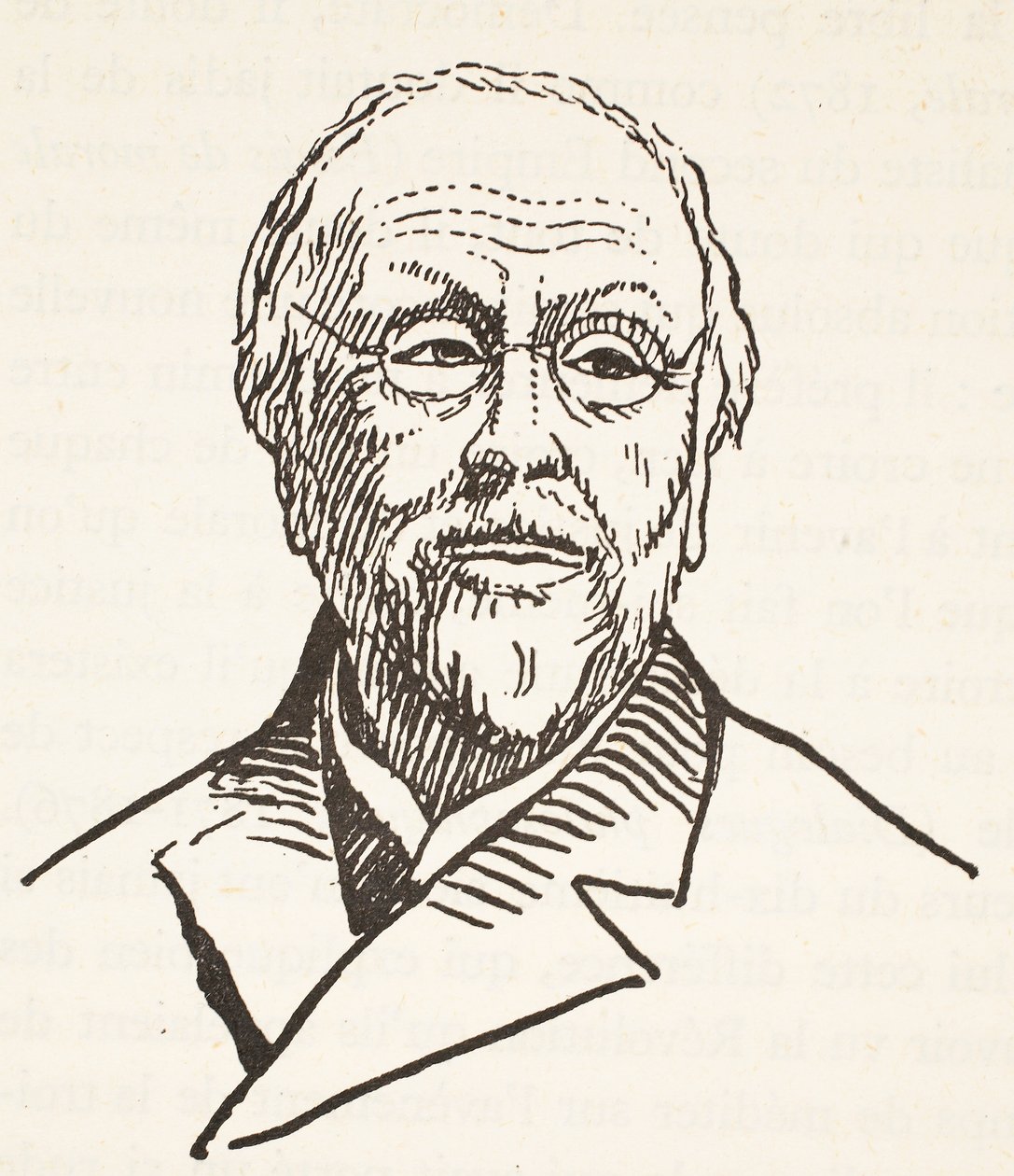 H. Taine, copie par Boris Mestchersky, illustration de Histoire de la Nation Française, Sciences, Volumes I & II, par Gabriel Hanotaux, 1924 - French School