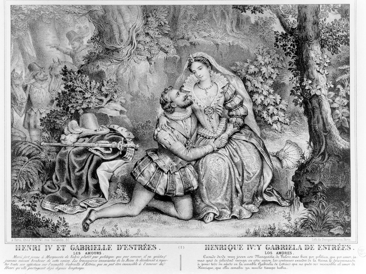 Henri IV (1553-1610), roi de France et Gabrielle d