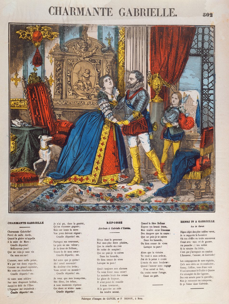 Henri IV (1553-1610), roi de France et sa maîtresse Gabrielle d