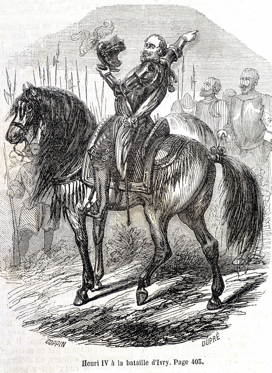 Henri IV (1553 - 1610) à la bataille d