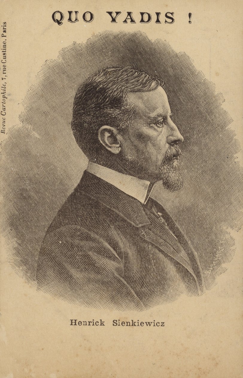 Henryk Sienkiewicz (1846-1916), journaliste et romancier polonais (lithographie) - French School