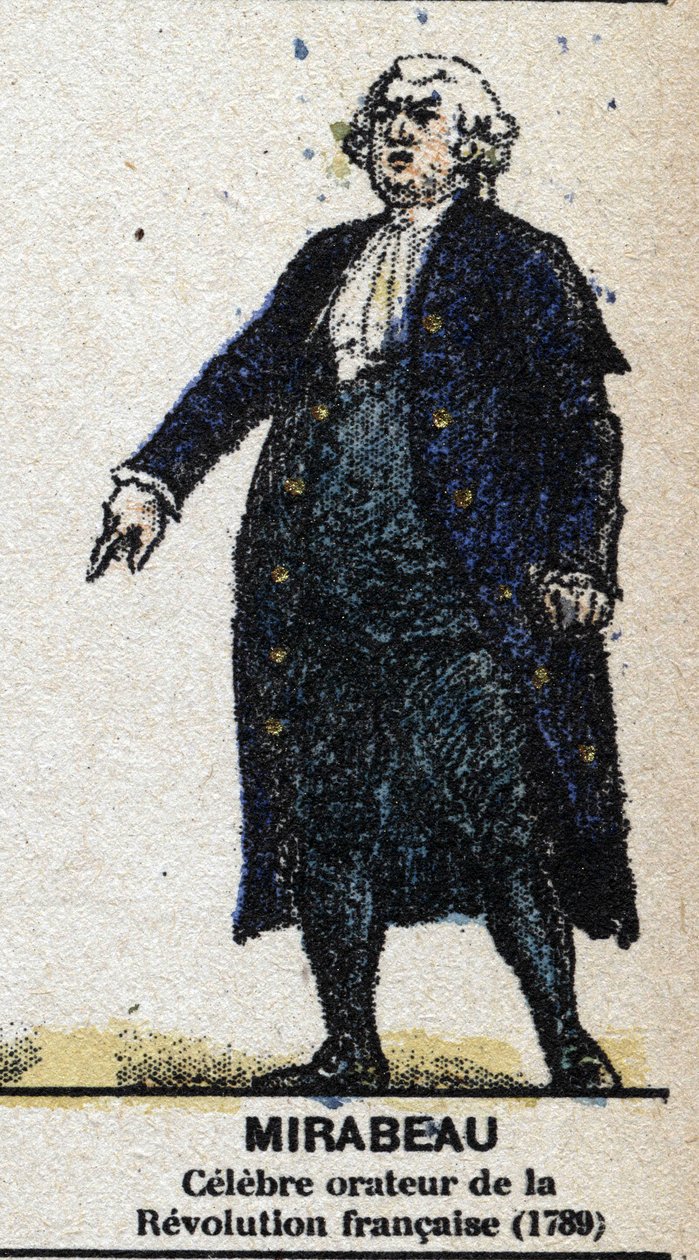 Honoré-Gabriel Riqueti, Comte de Mirabeau (1749-1791), homme politique français. Dans « Galerie des Rois et Reines de France et des personnages illustres de 1643 à 1895 » Image d
