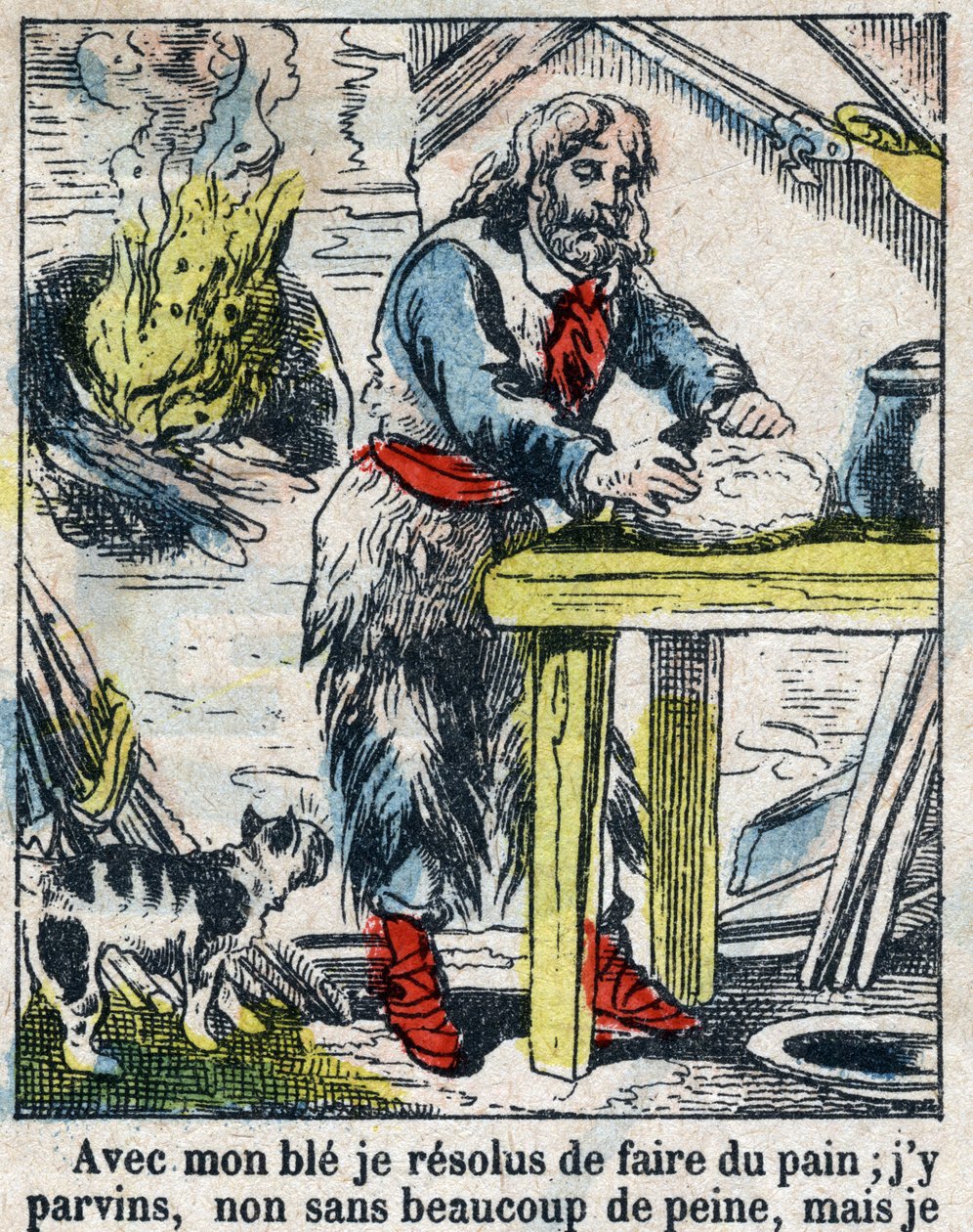 Illustration pour le livre de Daniel Defoe « Robinson Crusoé ». Imagerie d