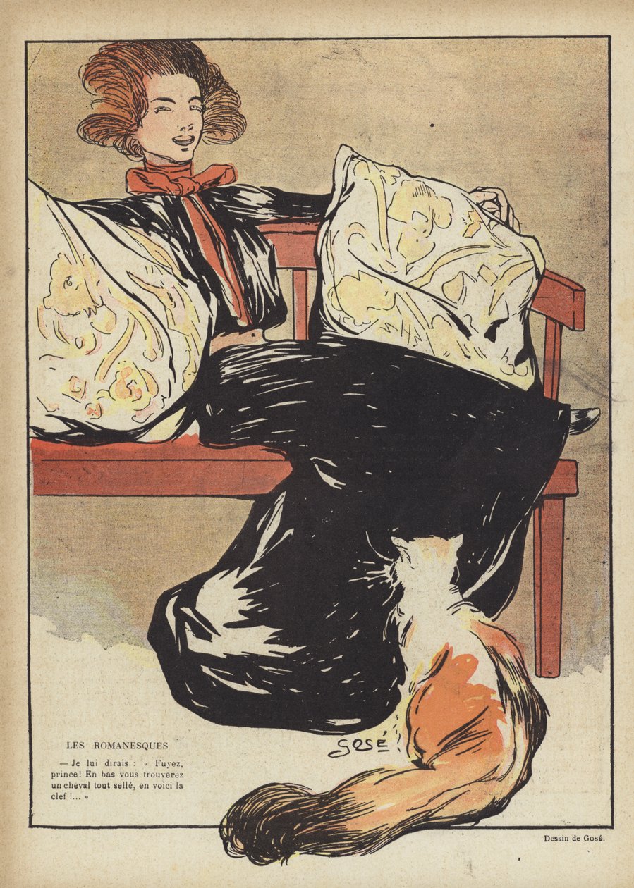 Illustration for Le Rire (colour litho) - French School