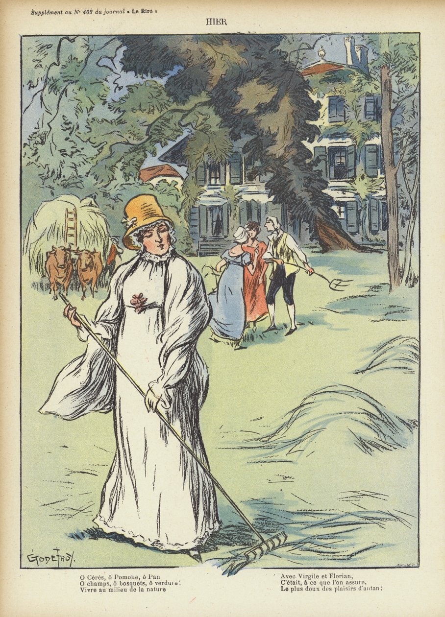 Illustration for Le Rire (colour litho) - French School