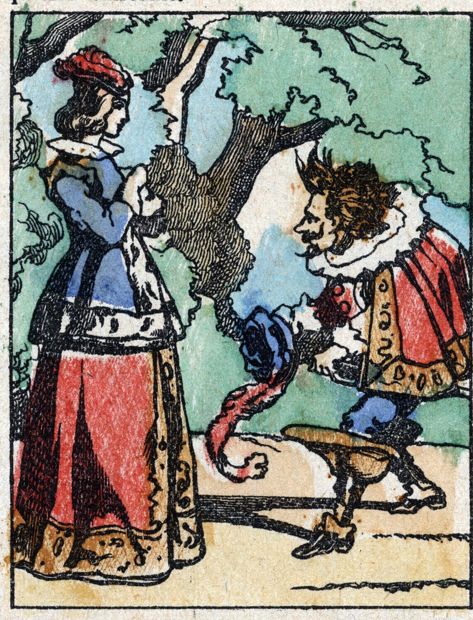 Illustration pour "Riquet à la houppe", conte de Charles Perrault (1628-1703), écrivain français. Gravure sur bois de l