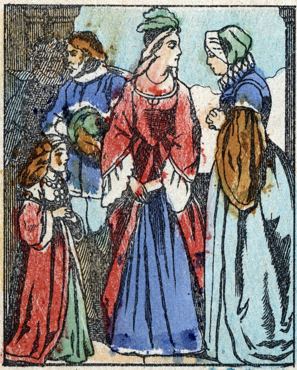 Illustration pour "Riquet à la houppe", conte de Charles Perrault (1628-1703), écrivain français. Gravure sur bois d