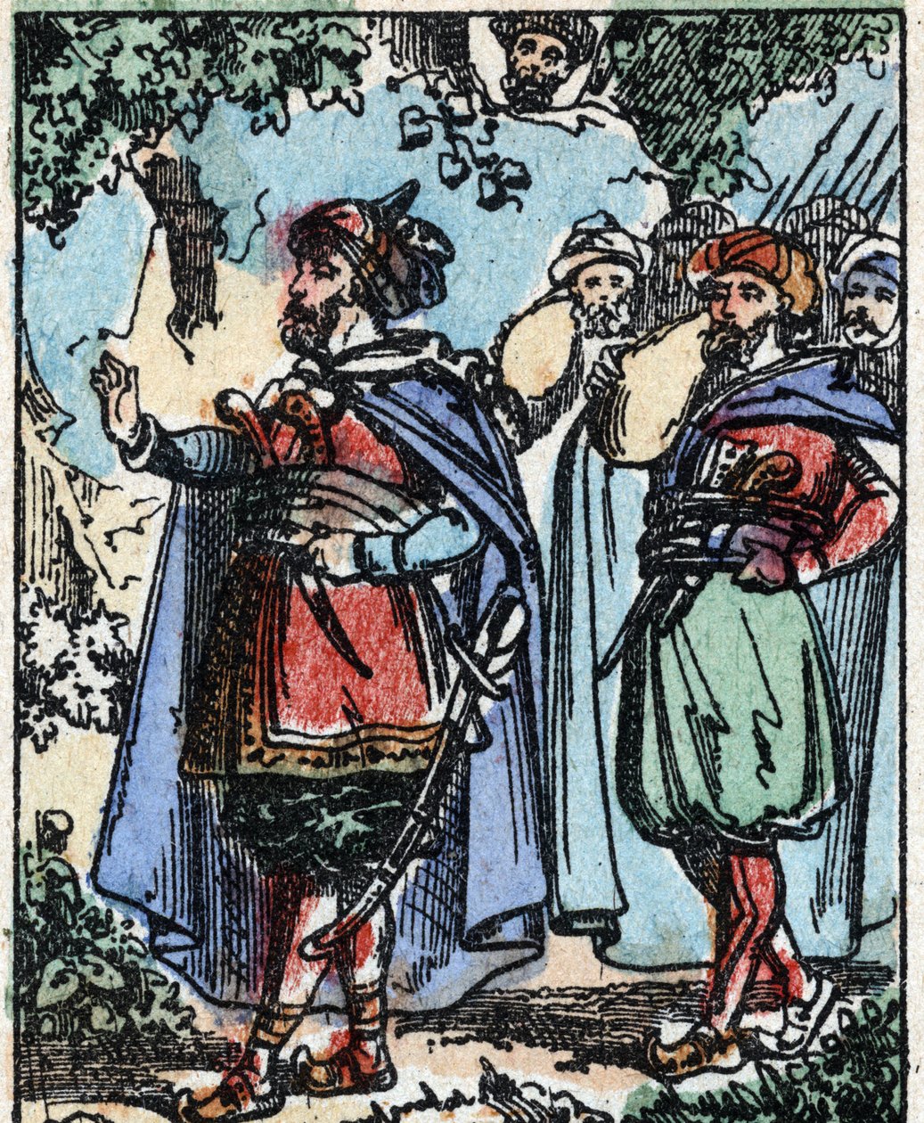 Illustration pour les Contes des Mille et Une Nuits. Ali-Baba (Ali Baba). Gravure sur bois de l