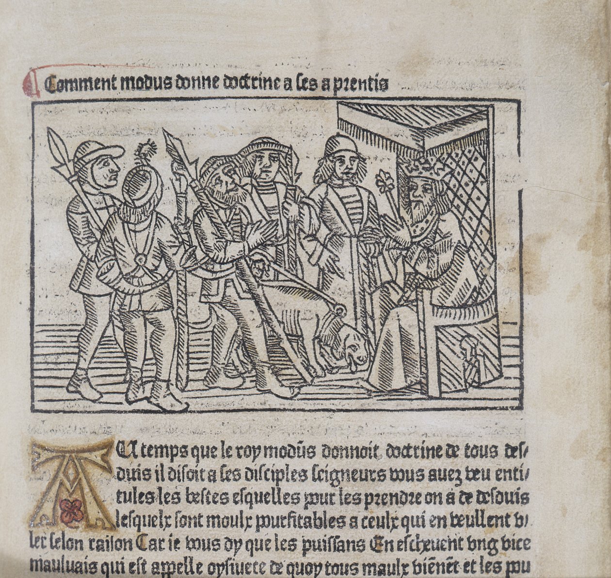 Illustration du Livre du Roy Modus et de la Reine Racio par Henri Ferrières, 1486 - French School