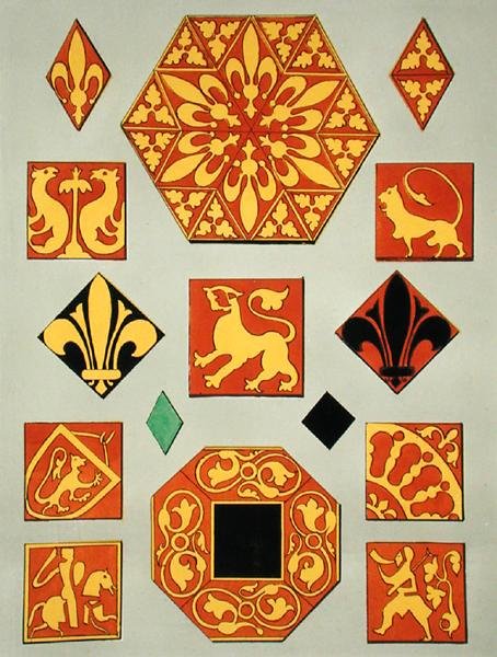 Illustration de motifs céramiques du XIIIe siècle d