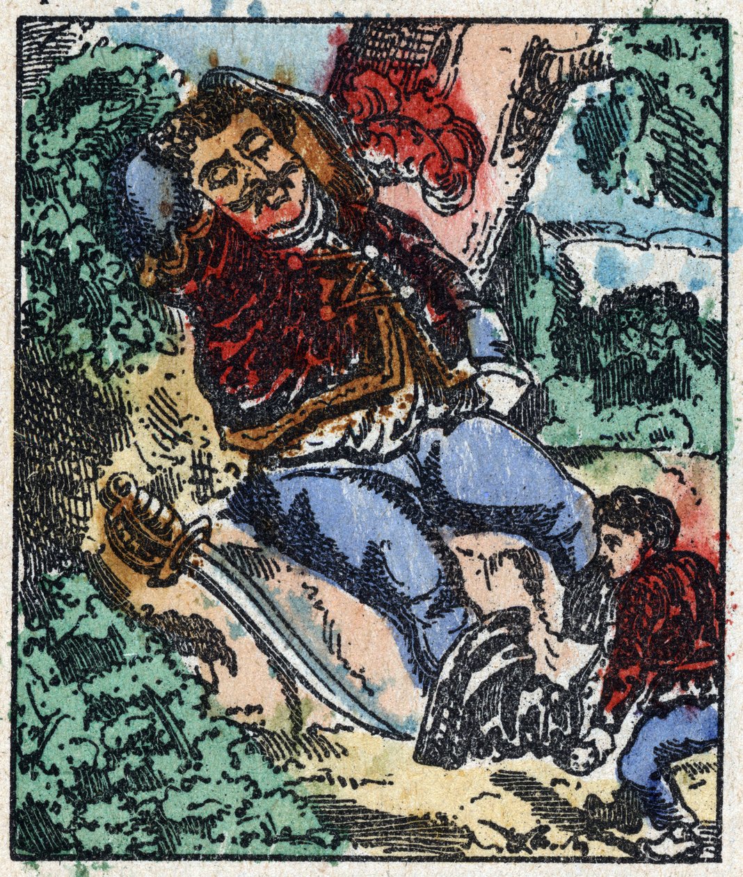 Illustration du conte « Le Petit Poucet » de Charles Perrault. Gravure sur bois d