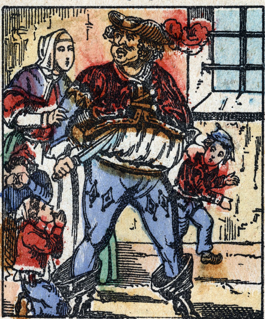 Illustration du conte « Le Petit Poucet » de Charles Perrault. Gravure sur bois d