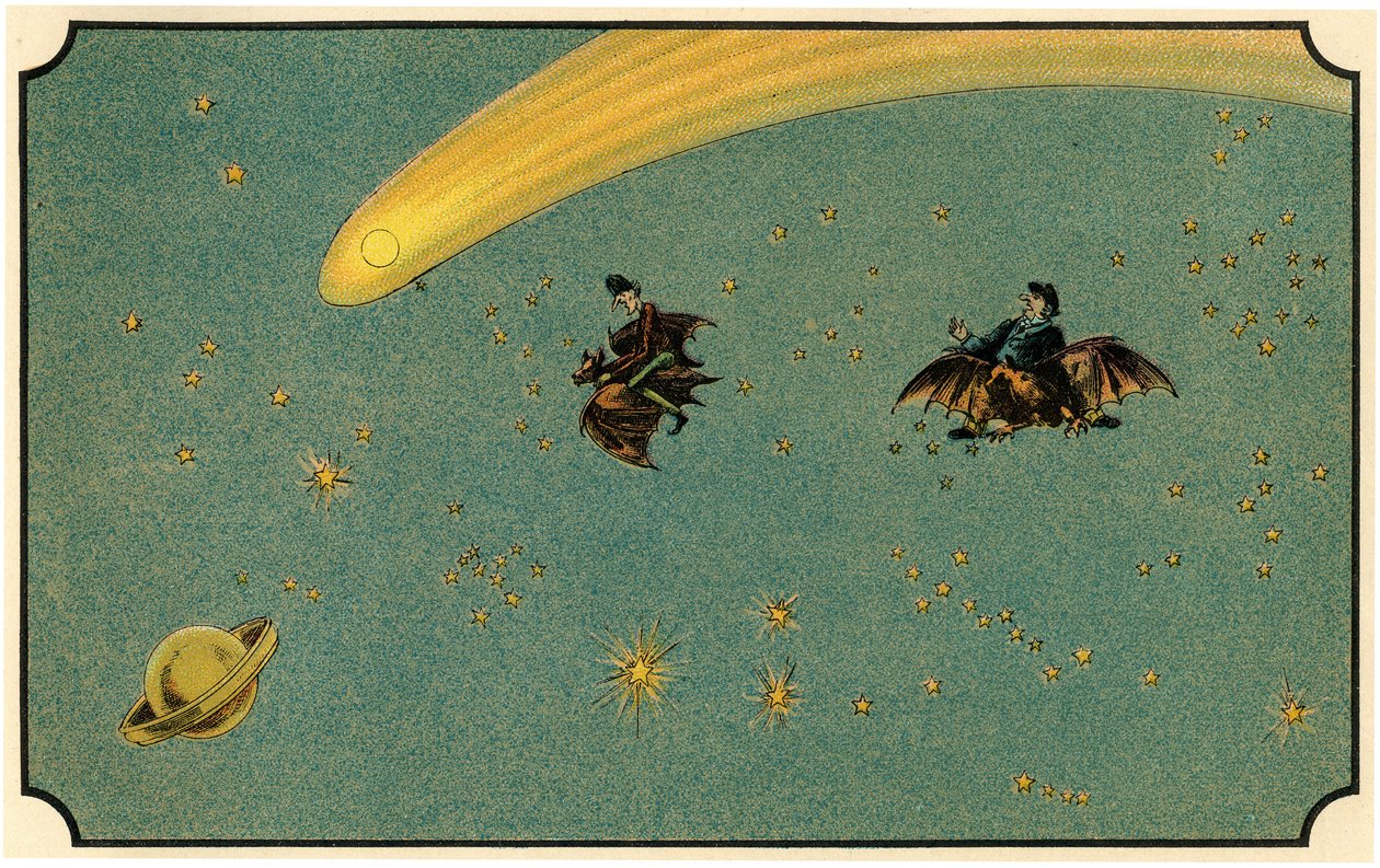 Illustration du livre « Voyage dans la lune avant 1900 » par A. de Ville-d