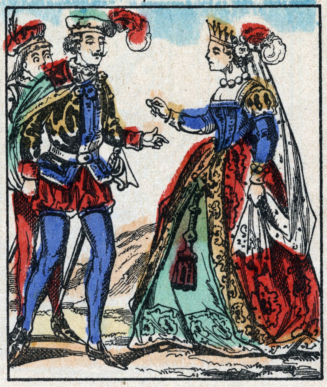 Illustration du conte "Les Aventures de Grand Flandrin". Gravure sur bois de l