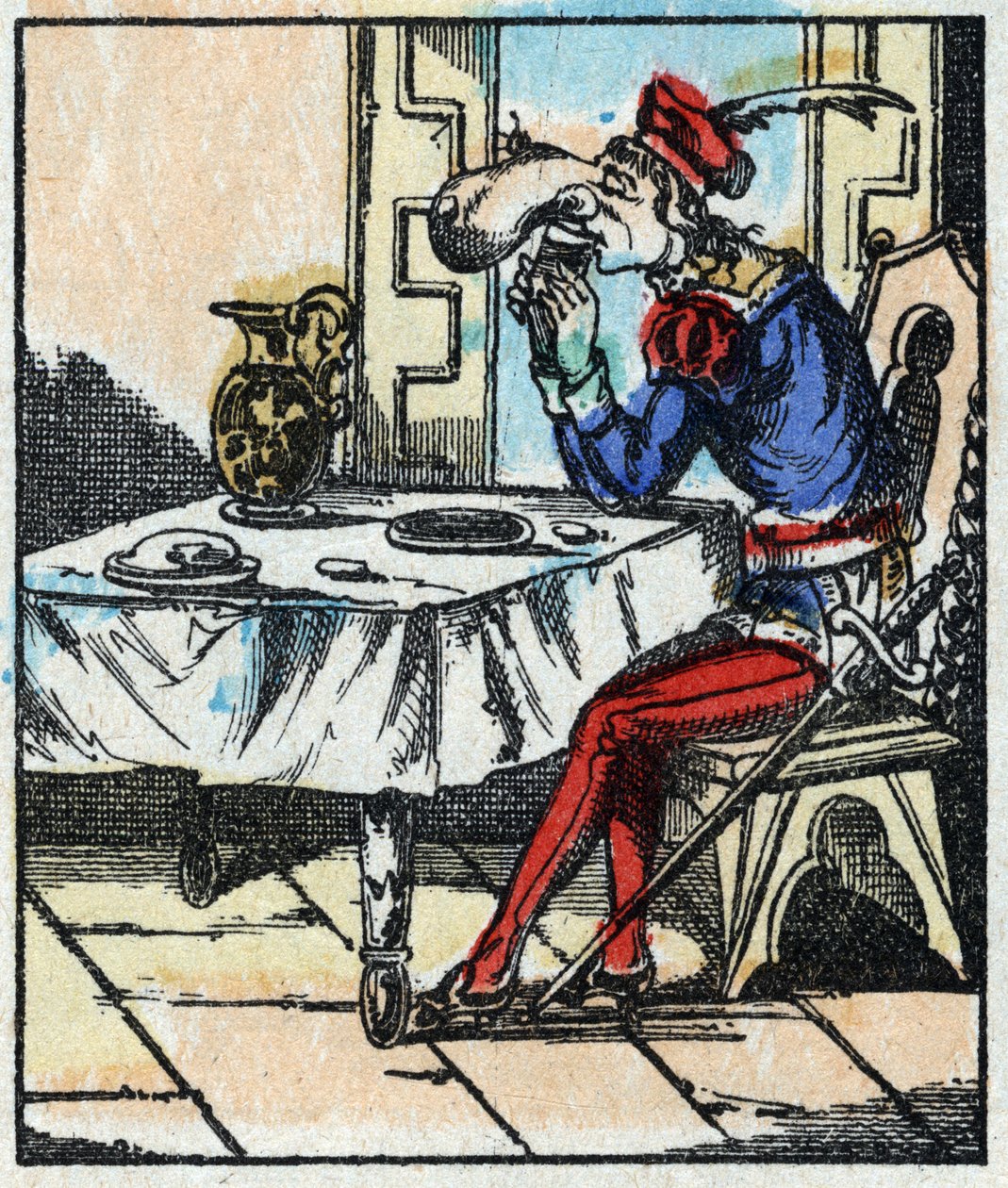 Illustration du conte « Les Aventures de Grand Flandrin ». Gravure sur bois de l