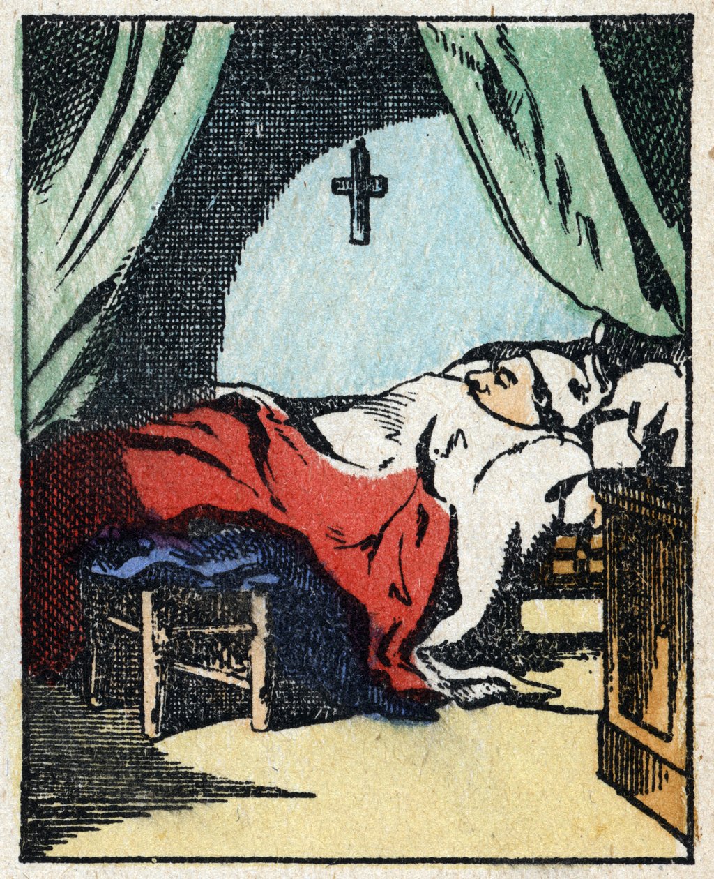 Illustration du conte « Histoire véridique de Jeannot Serinet » Gravure sur bois de l