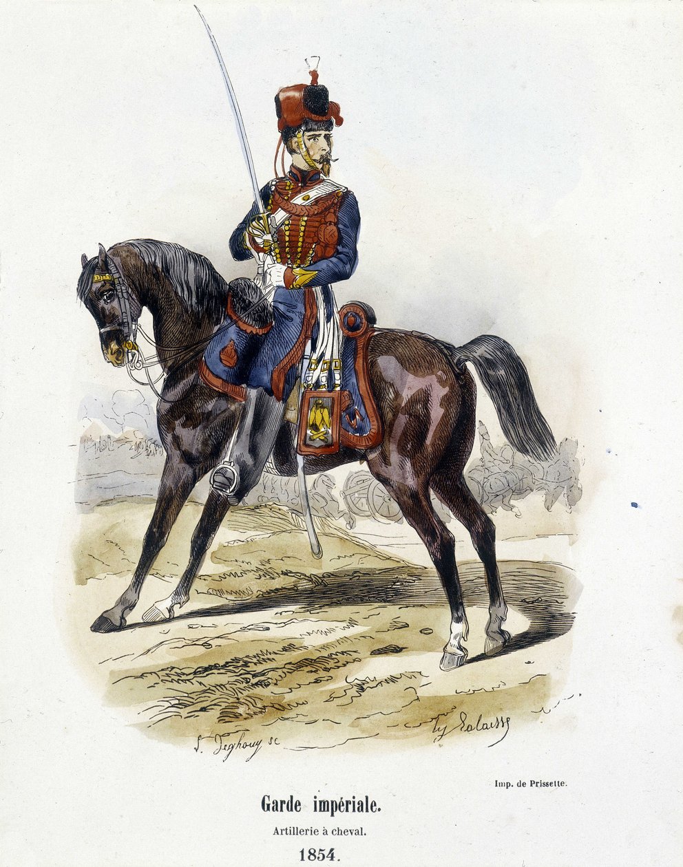 Garde Impériale : Artillerie à cheval en 1854 - dans « Histoire de l