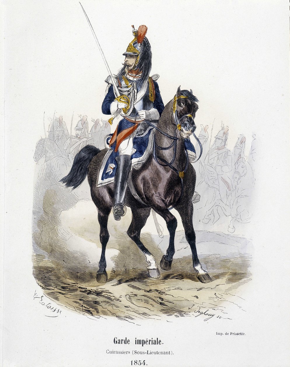 Garde impériale : Cuirassiers en 1854 - dans "Histoire de l
