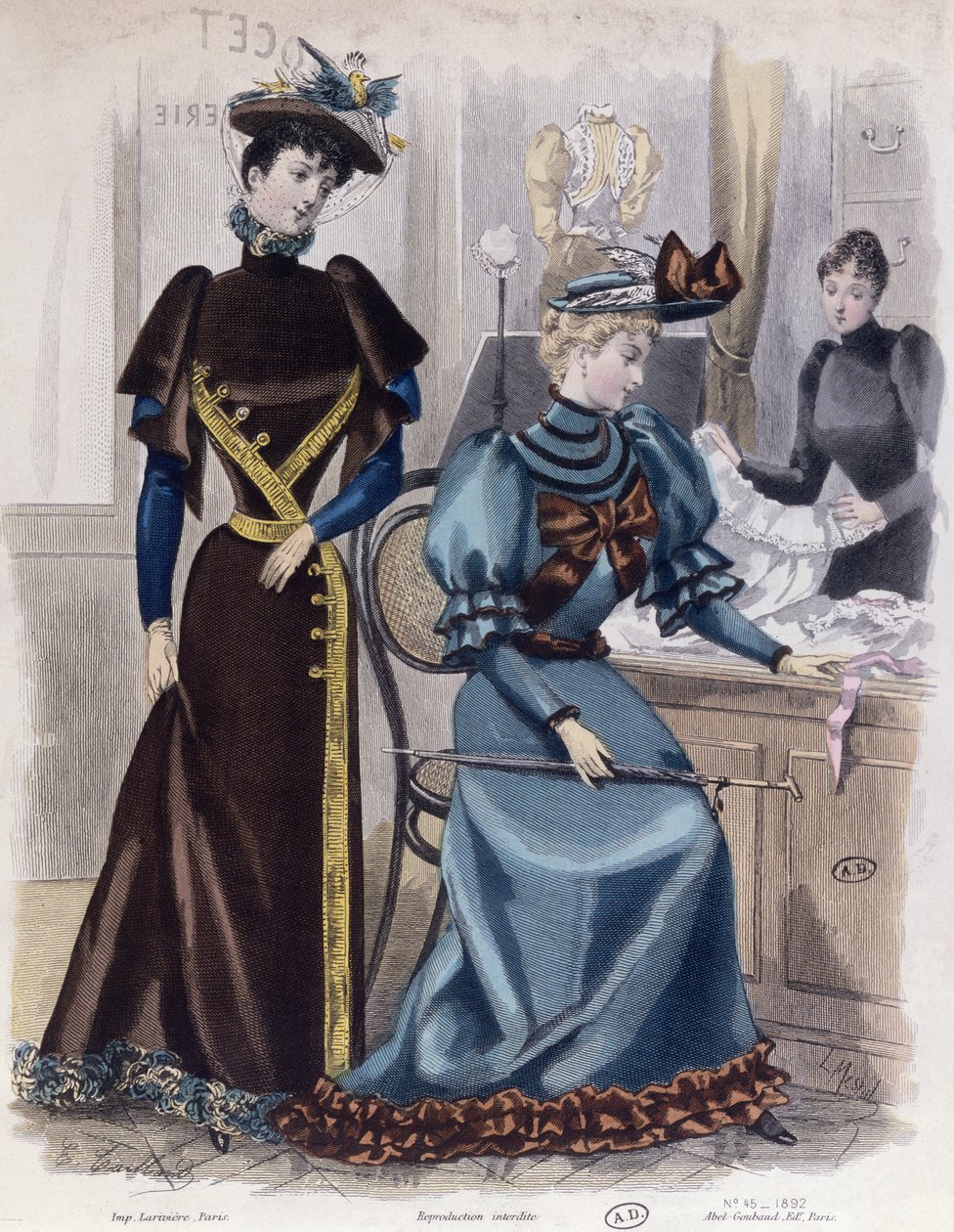 Dans la boutique de lingerie, 1892 - French School