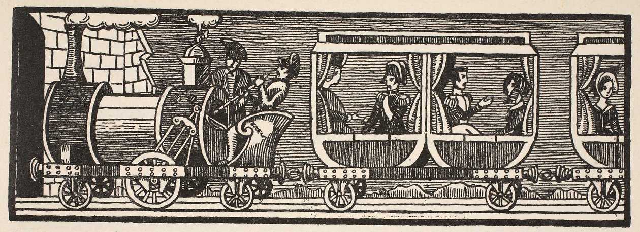 Inauguration du chemin de fer entre Paris et Orléans, 3 mai 1843, copie par Boris Mestchersky, illustration de Histoire de la Nation Française, Sciences, Volumes I & II, par Gabriel Hanotaux - French School