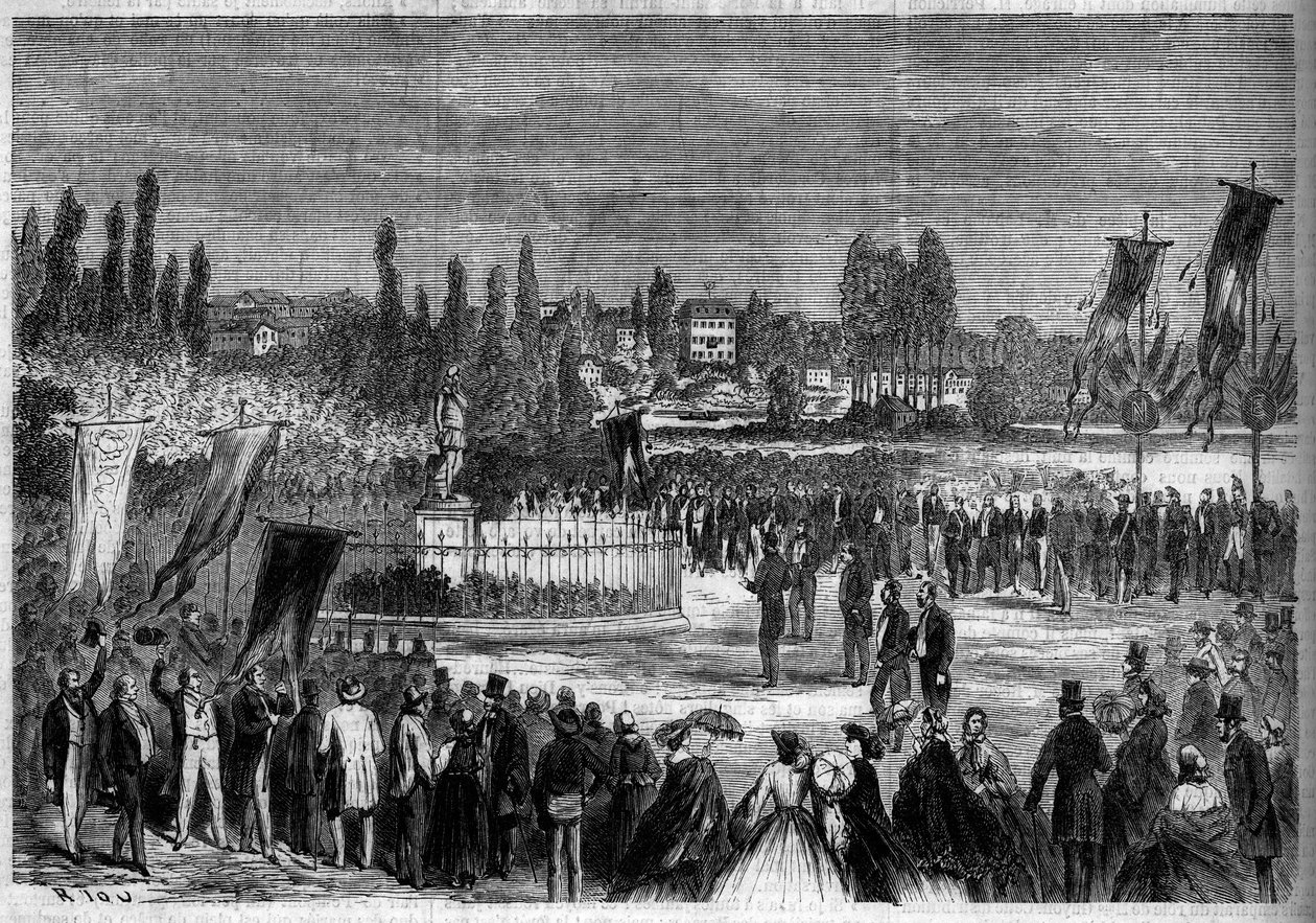 Inauguration de la statue de Bernard Palissy (1510-1589), potier français, à Joinville-le-Pont - French School