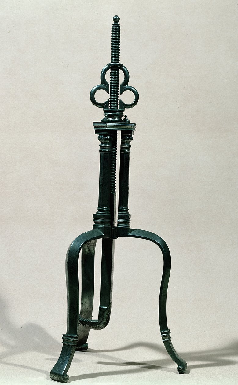 Instrument pour trépanation, similaire à celui illustré par Ambroise Paré, 16e-17e siècle - French School