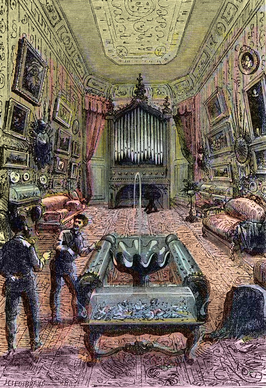 Intérieur du Nautilus, illustration de 