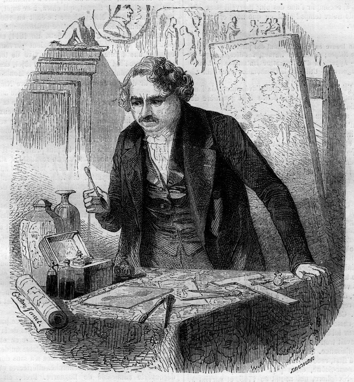 Invention du daguerréotype - French School