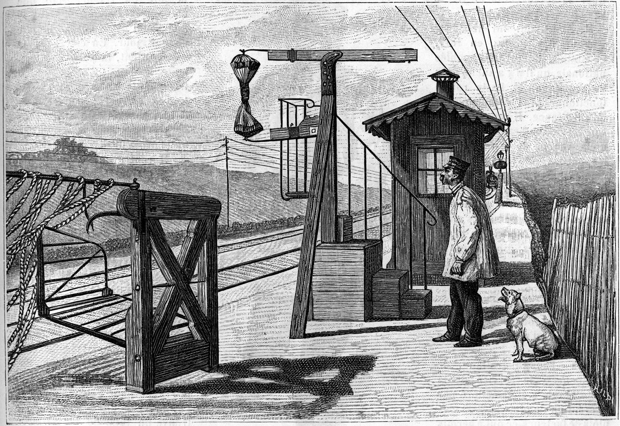Inauguré en 1884 à Pont-sur-Seine par Monsieur Cochery (Ministre des Postes et Télégraphes). Gravure dans le journal illustré « La Jeunesse » - French School