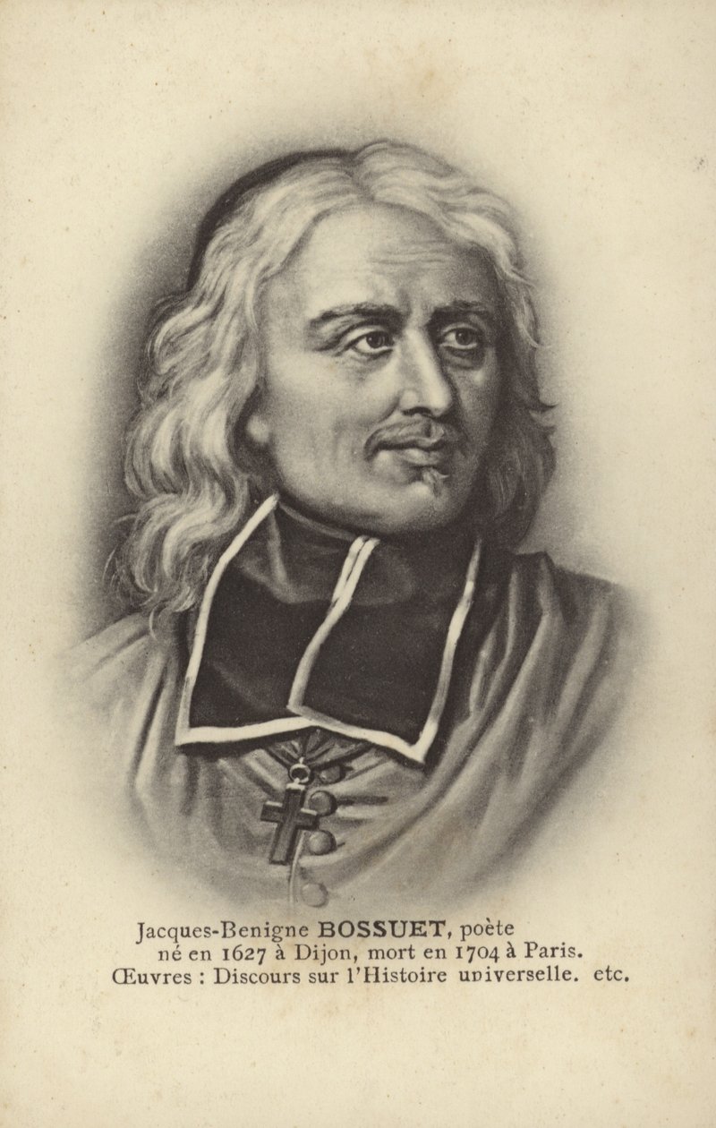 Jacques-Bénigne Bossuet (1627-1704), évêque, théologien et écrivain catholique français (litho) - French School