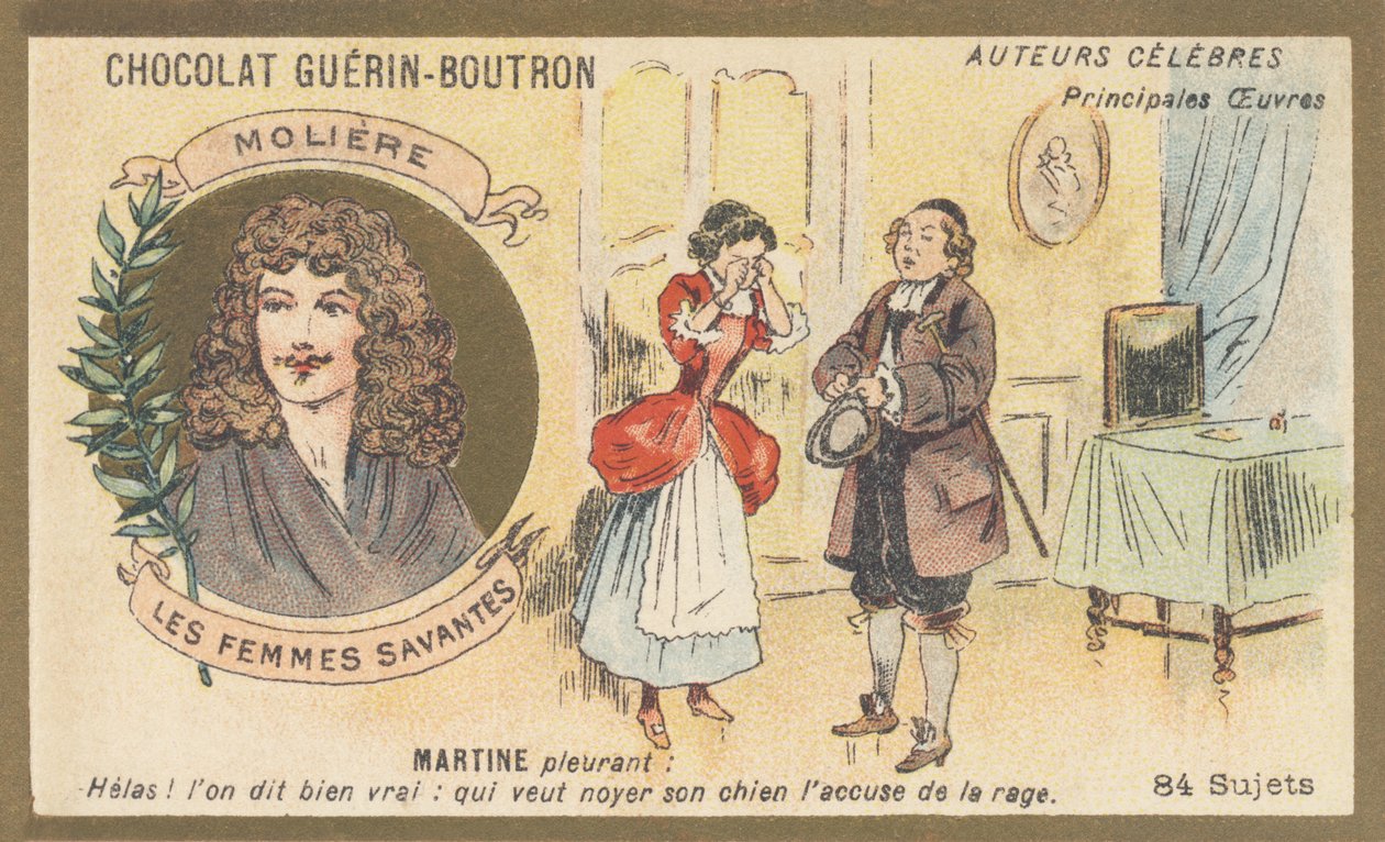 Jean-Baptiste Poquelin dit Molière (1622-1673), comédien et dramaturge français, auteur de « Les Femmes savantes » (1672) - French School