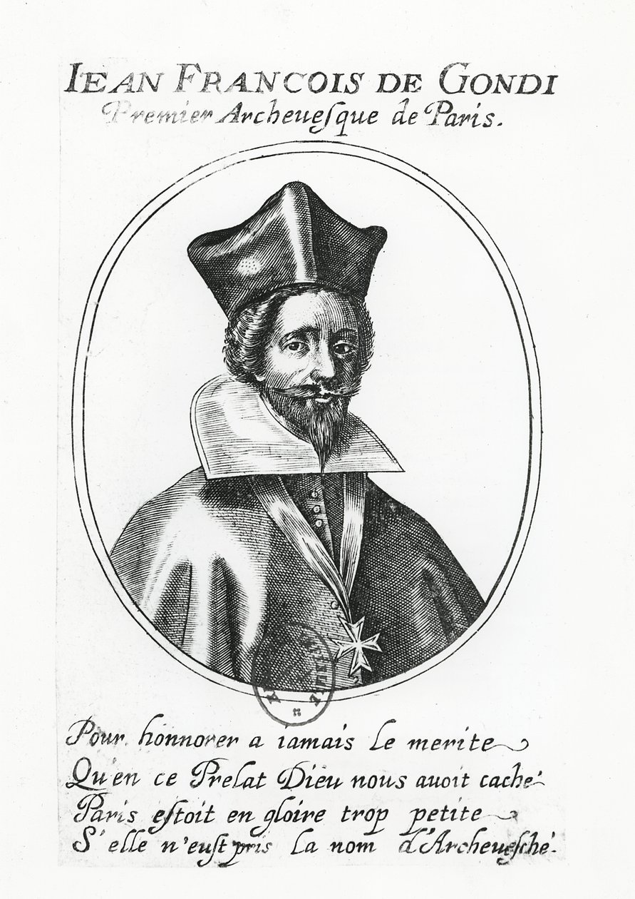 Jean-François de Gondi (gravure) - French School