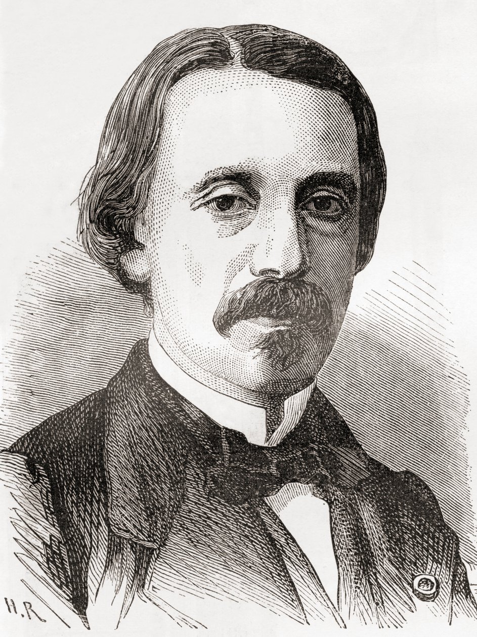 Jean Bernard Léon Foucault, de Les Merveilles de la Science, publié vers 1870 (gravure) - French School